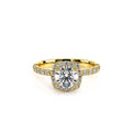 Renaissance-954CU18-18K Yellow Gold Cushion