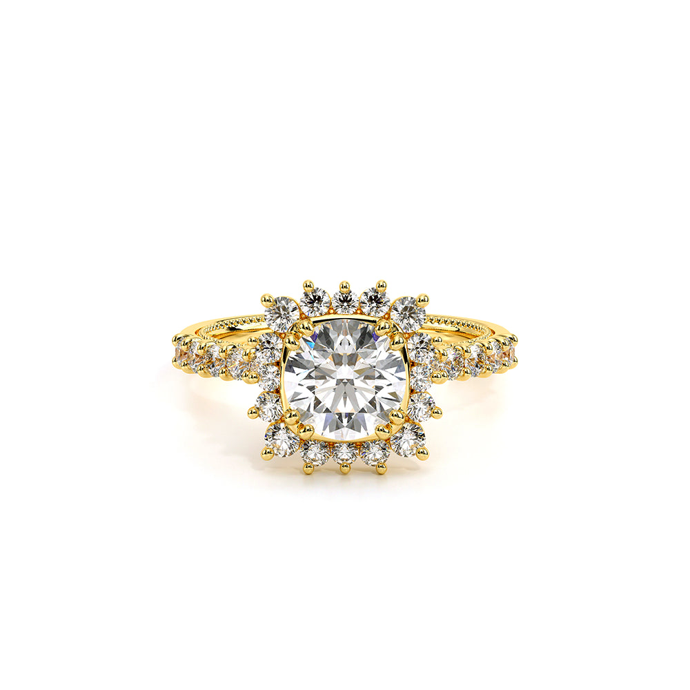 Renaissance-986CU-18K Yellow Gold Cushion