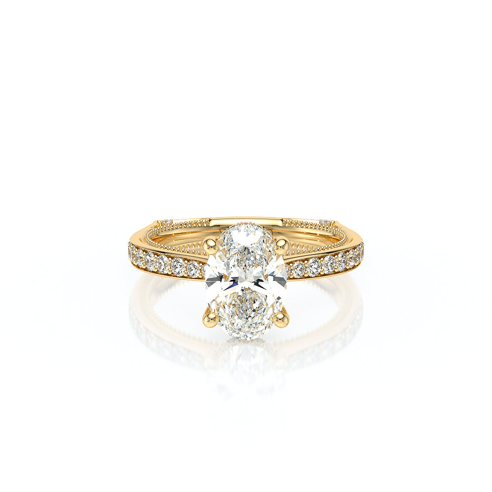 Vanguard-2203OV-18K Yellow Gold Oval