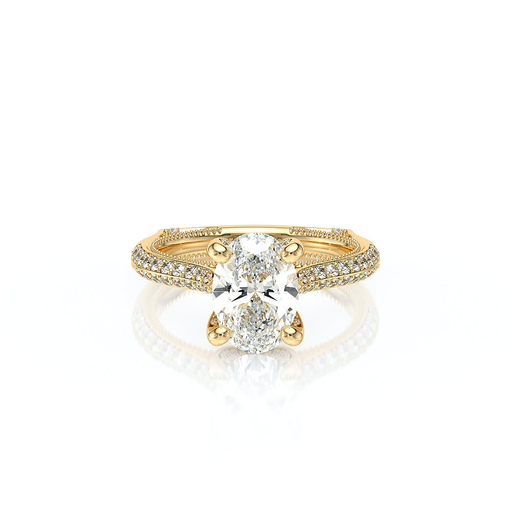 Vanguard-2204OV-14K Yellow Gold Oval
