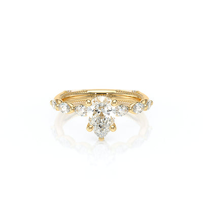 Vanguard-2205ps-14k Yellow Gold Pear