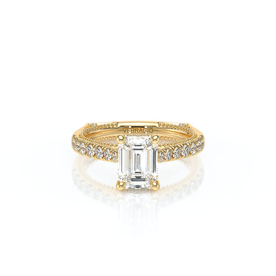Vanguard-2208EM-14K Yellow Gold Emerald