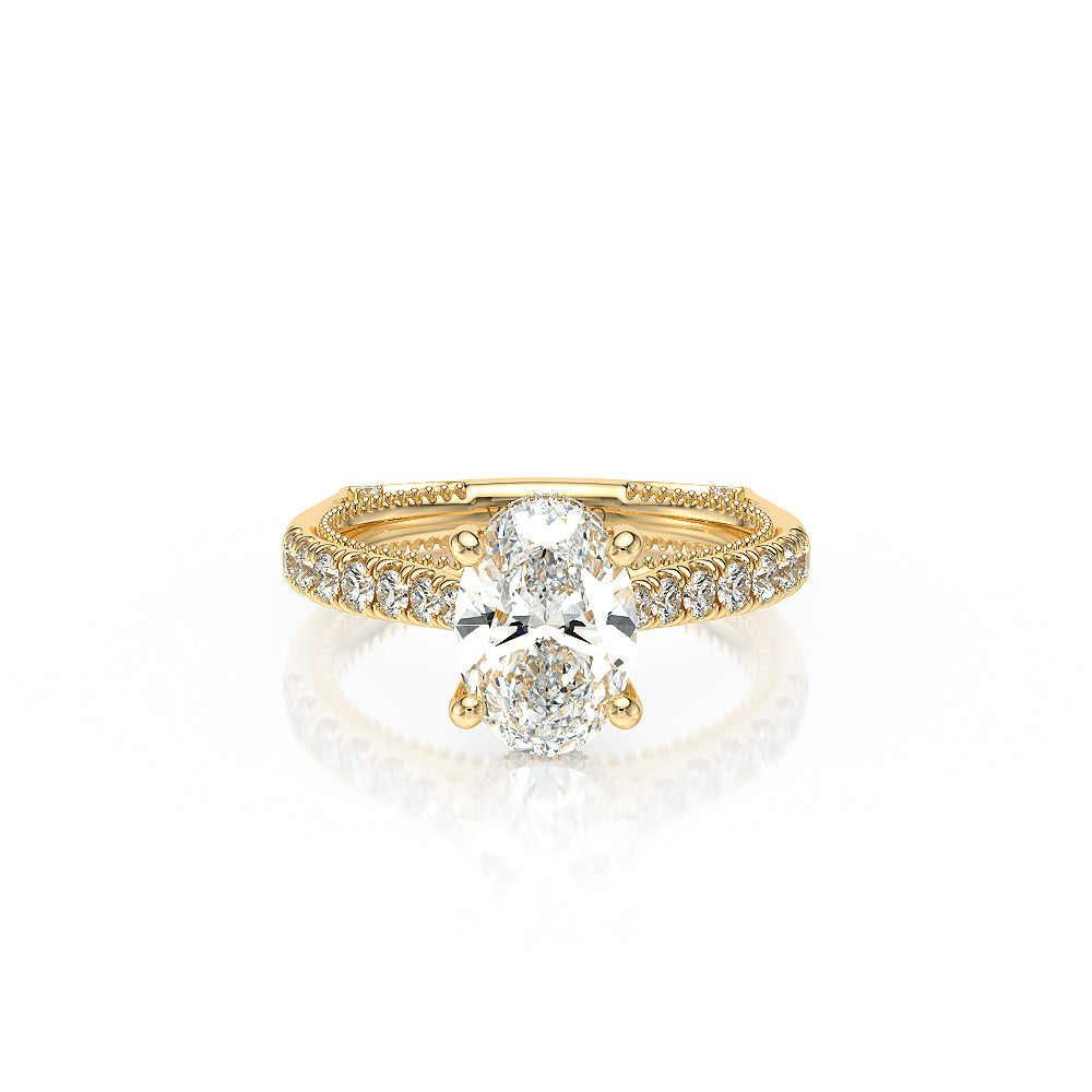 Vanguard-2208OV-18K Yellow Gold Oval