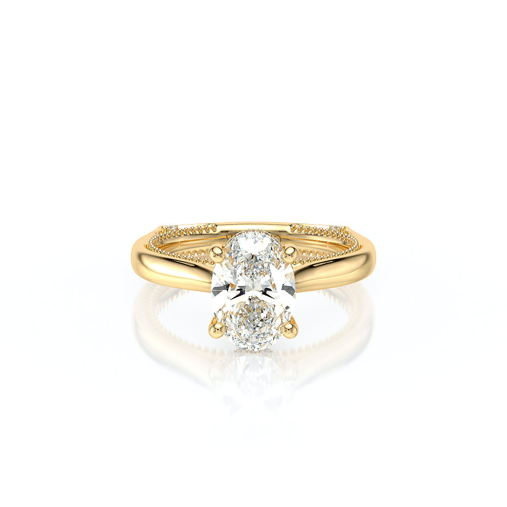 Vanguard-2208OV-S-14K Yellow Gold Oval