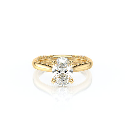 Vanguard-2208OV-S-14K Yellow Gold Oval