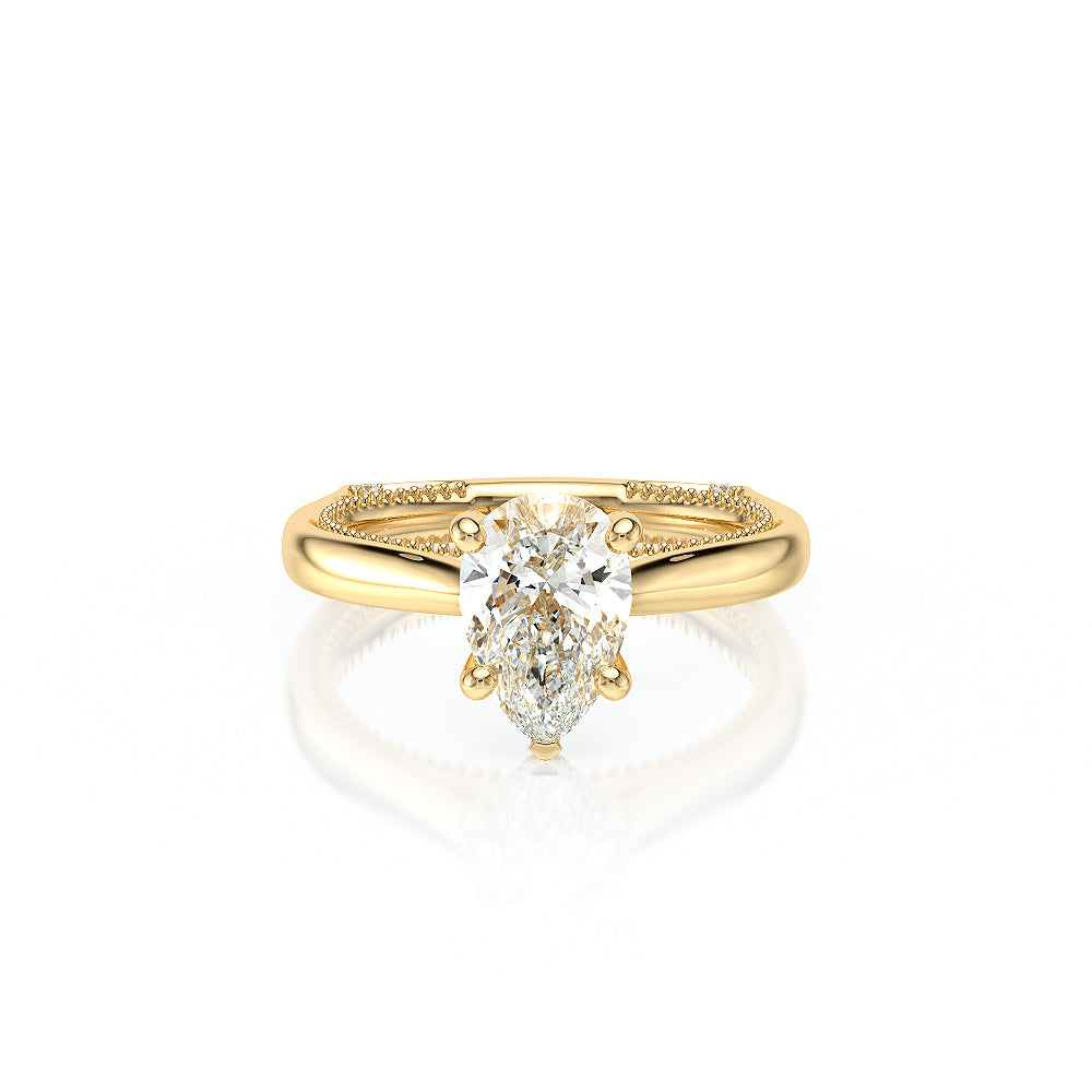 Vanguard-2208ps-S-14k Yellow Gold Pear