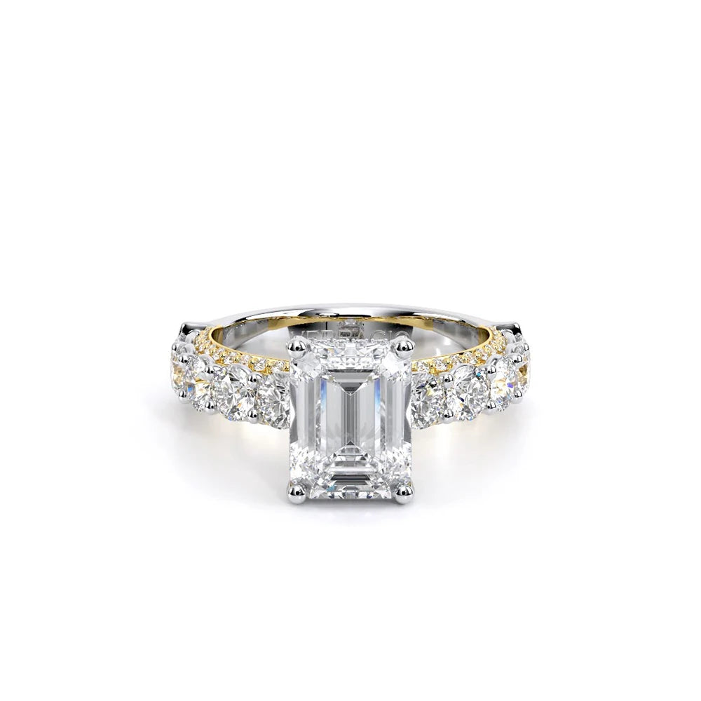 Couture-0489EM34-14K Two Tone Emerald