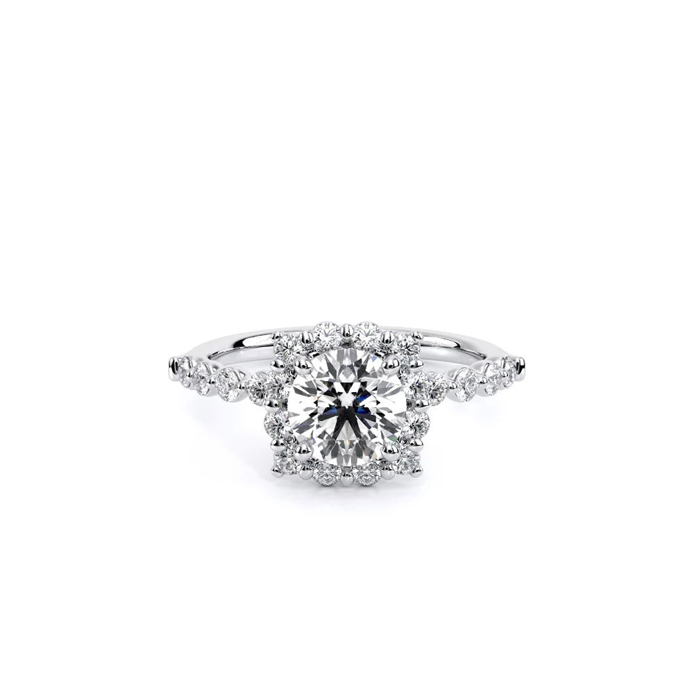 Renaissance-990CU20-18K White Gold Cushion