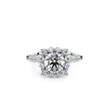 Renaissance-990CU25-14K White Gold Cushion