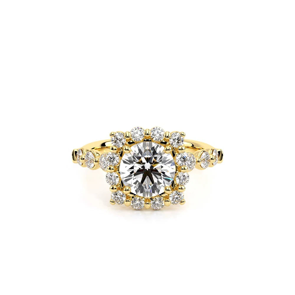 Renaissance-990CU25-18K Yellow Gold Cushion