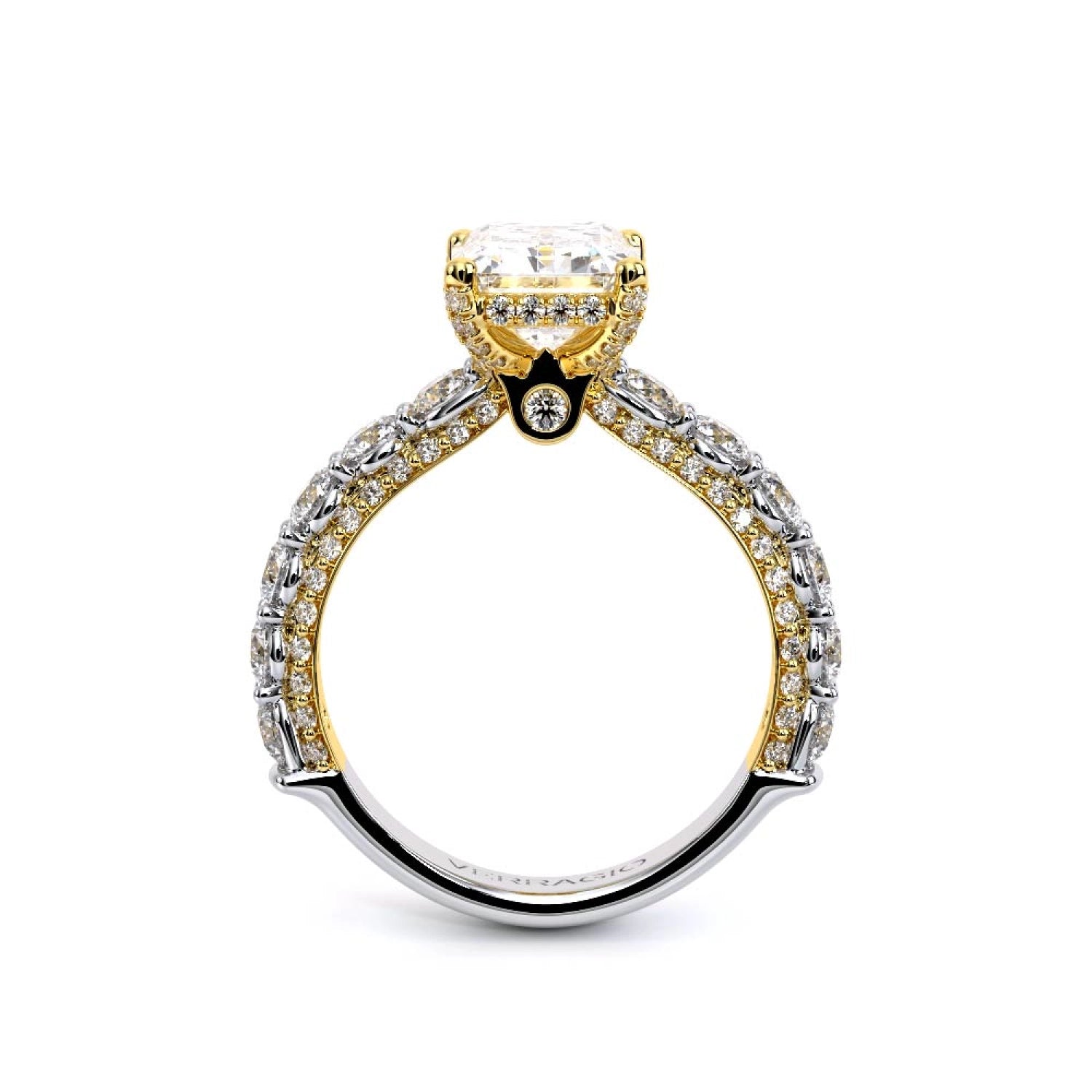 Couture-0489EM30-14K Two Tone Emerald