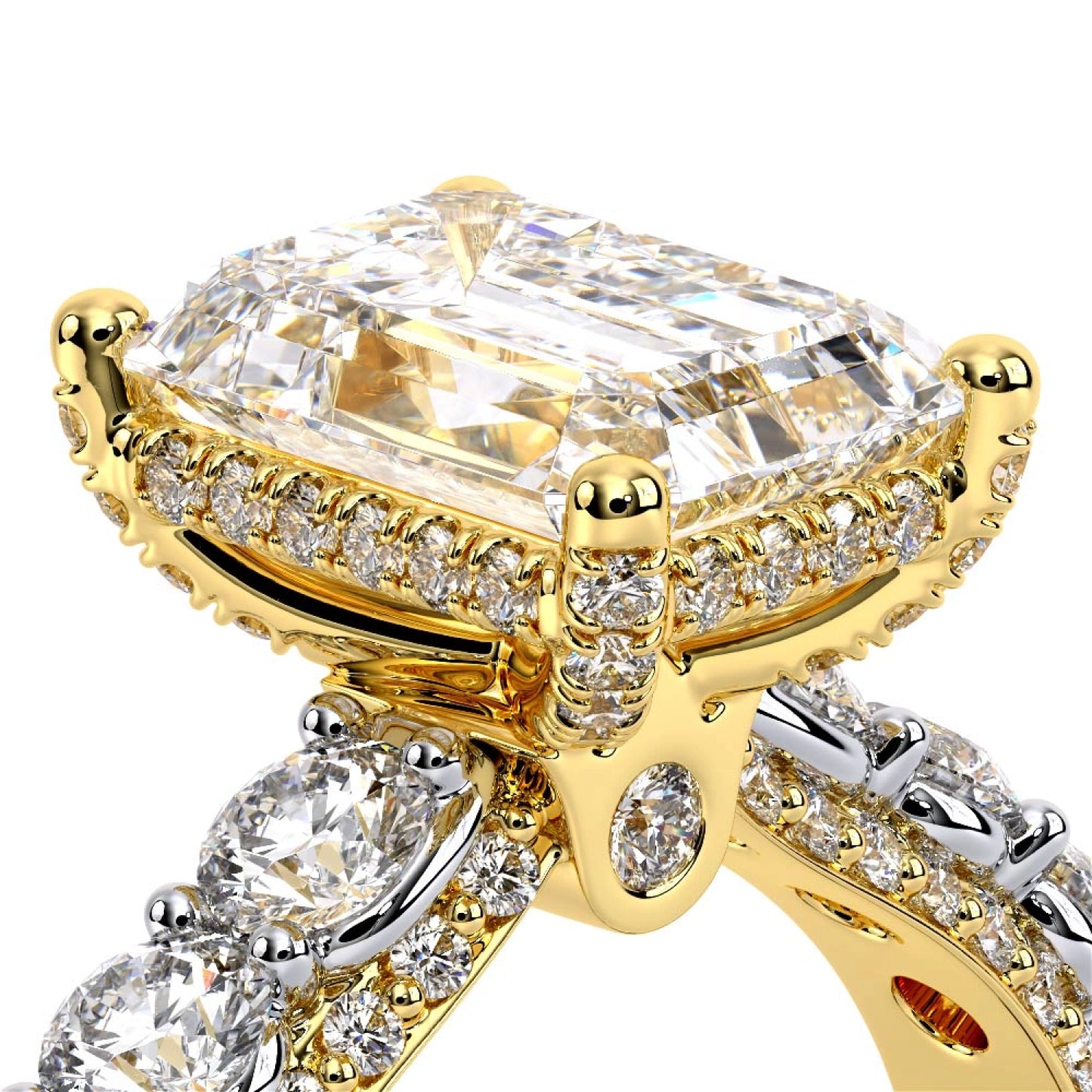 Couture-0489EM30-18K Two Tone Emerald