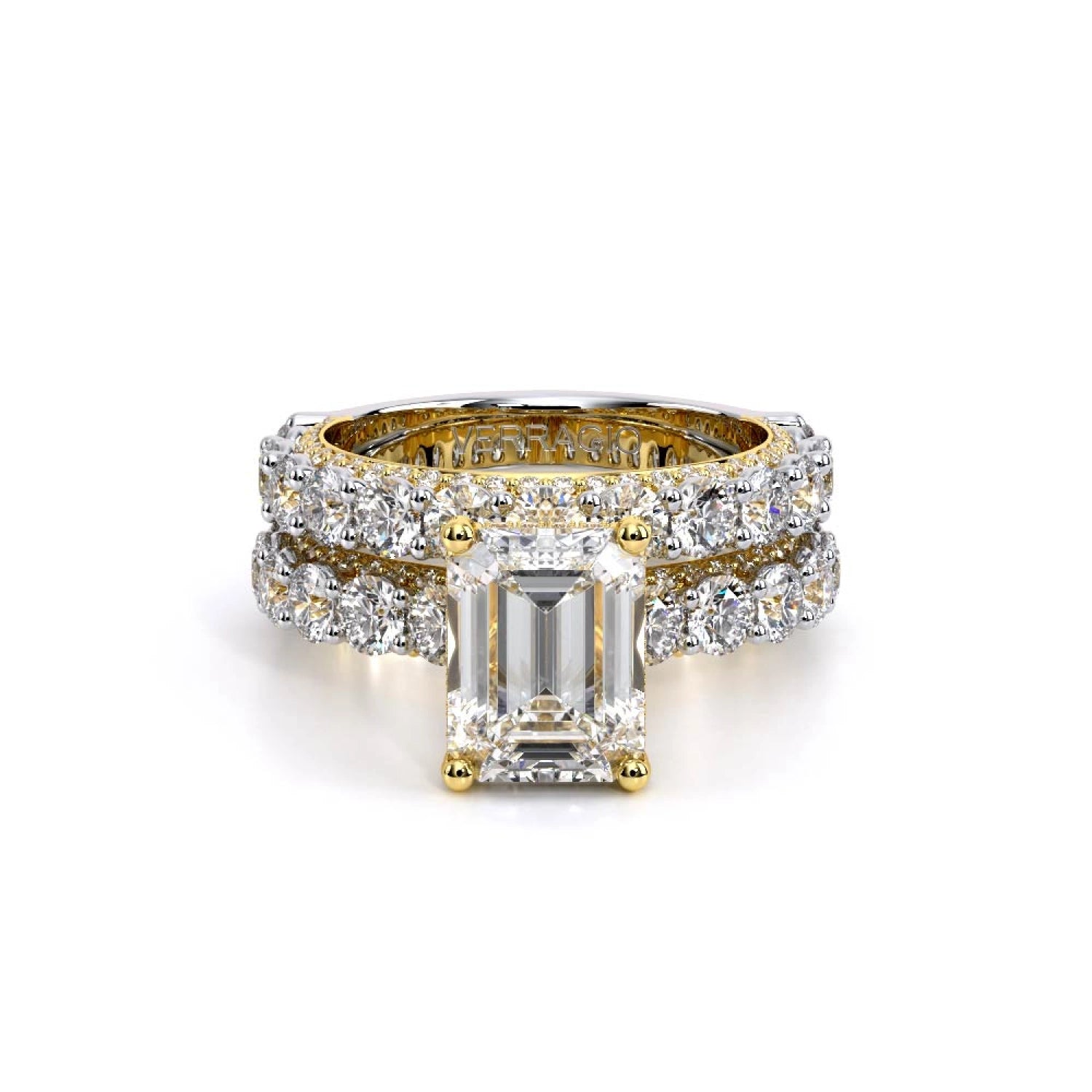 Couture-0489EM30-18K Two Tone Emerald