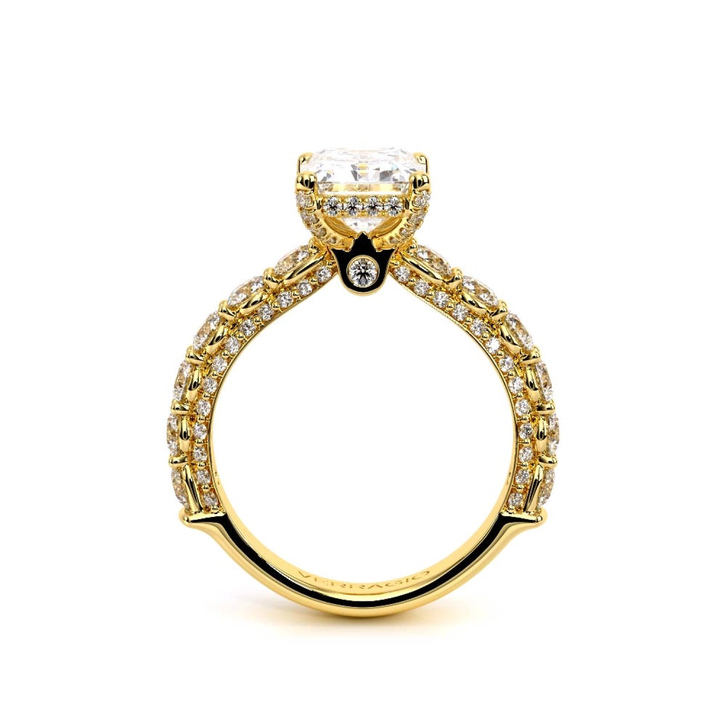 Couture-0489EM30-14K Yellow Gold Emerald