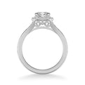 Farrah Vintage Round Halo Diamond Engagement Ring