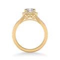 Farrah Vintage Round Halo Diamond Engagement Ring