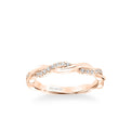 Marnie Contemporary Half Diamond Half Polished Twist Wedding Band