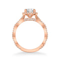 Gianna Contemporary Round Halo Twist Diamond Engagement Ring