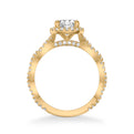 Gianna Contemporary Round Halo Twist Diamond Engagement Ring