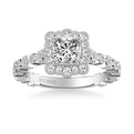 Lilith Vintage Unique Halo Diamond Engagement Ring