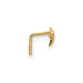 14k 23 Gauge CZ Star Nose Stud