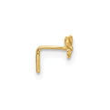14k 23 Gauge CZ Butterfly Nose Stud