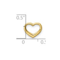 10K Polished Mini Floating Heart Slide