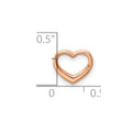 10K Rose Gold Polished Heart Chain Slide