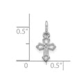 10K White Gold Passion Cross Charm