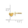 14k Madi K Heart Silicone Screwback Earrings