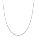 Sterling Silver 2.2mm Diamond-cut Long Link Cable Chain
