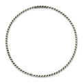 Sterling Silver Antiqued 2mm Twisted Slip-on Bangle