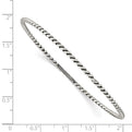 Sterling Silver Antiqued 2mm Twisted Slip-on Bangle