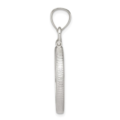 Wideband Distinguished Coin Jewelry Sterling Silver Polished 21.1 x 2mm $0.05 Screw Top Coin Bezel Pendant