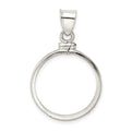 Wideband Distinguished Coin Jewelry Sterling Silver Polished 21.1 x 2mm $0.05 Screw Top Coin Bezel Pendant