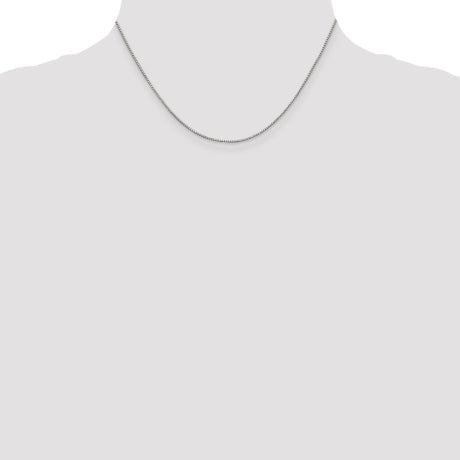 Sterling Silver Rhodium-plated .9mm Box Chain
