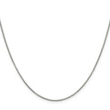 Sterling Silver Rhodium-plated .9mm Box Chain w/2in ext.