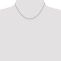Sterling Silver Rhodium-plated 1.1mm Box Chain