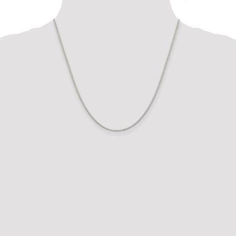 Sterling Silver Rhodium-plated 1.1mm Box Chain
