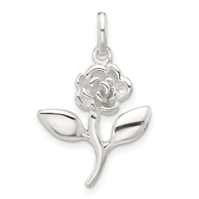 Sterling Silver Rose Pendant