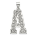 Sterling Silver Letter A Initial Pendant