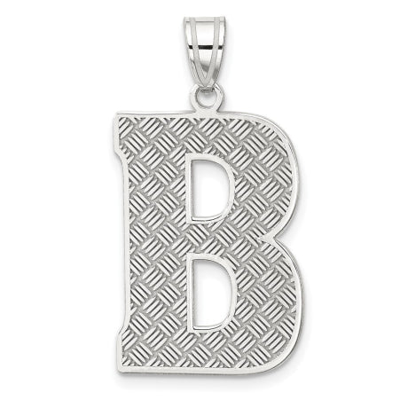 Sterling Silver Letter B Initial Pendant