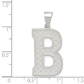 Sterling Silver Letter B Initial Pendant