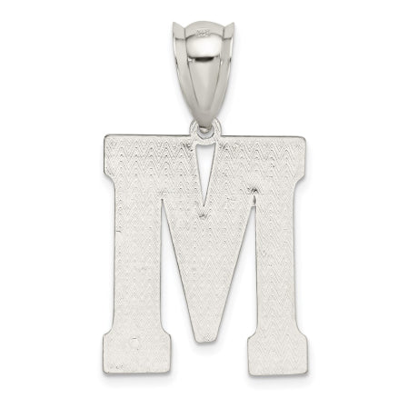 Sterling Silver Letter M Initial Pendant