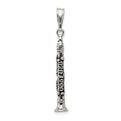 Sterling Silver Antiqued Clarinet Charm