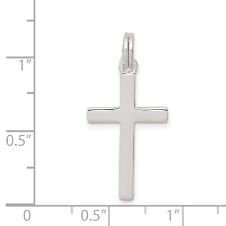 Sterling Silver Polished Cross Pendant