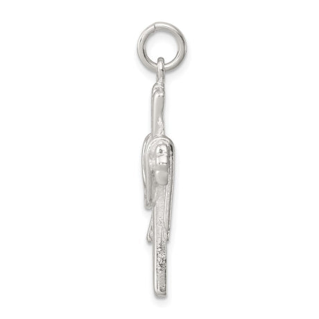 Sterling Silver Draped Cross Charm