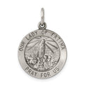 Sterling Silver Antiqued Our Lady of Fatima Medal