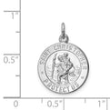 Sterling Silver Rhodium-plated Saint Christopher Medal