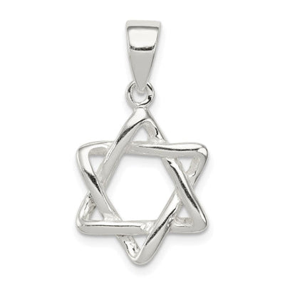 Sterling Silver 3-D Star of David Pendant